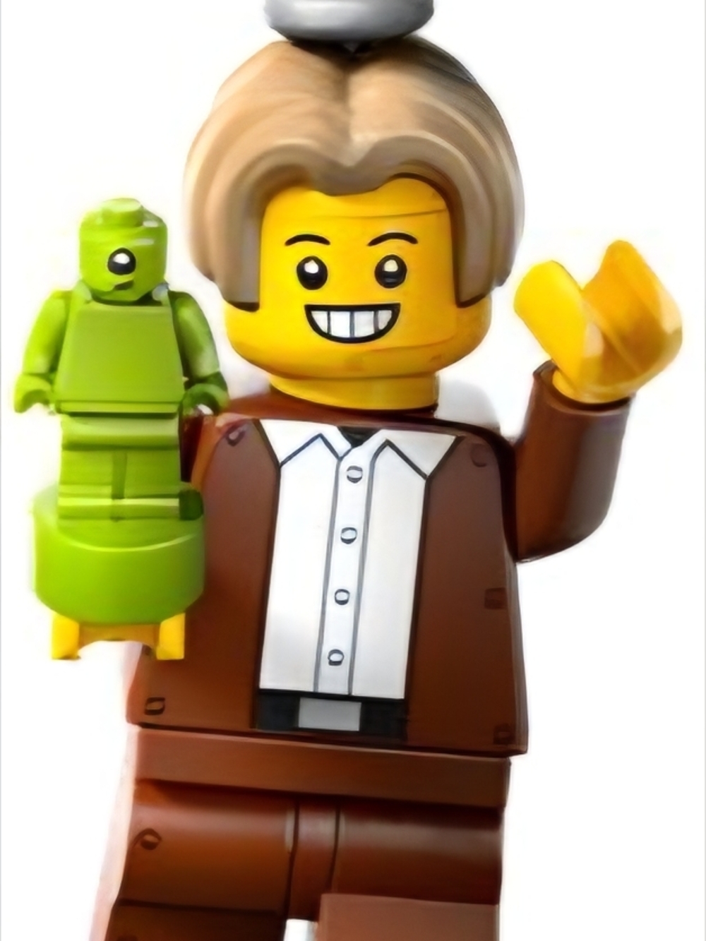 Lego minifigure mystery pack with purple and blue artwork
